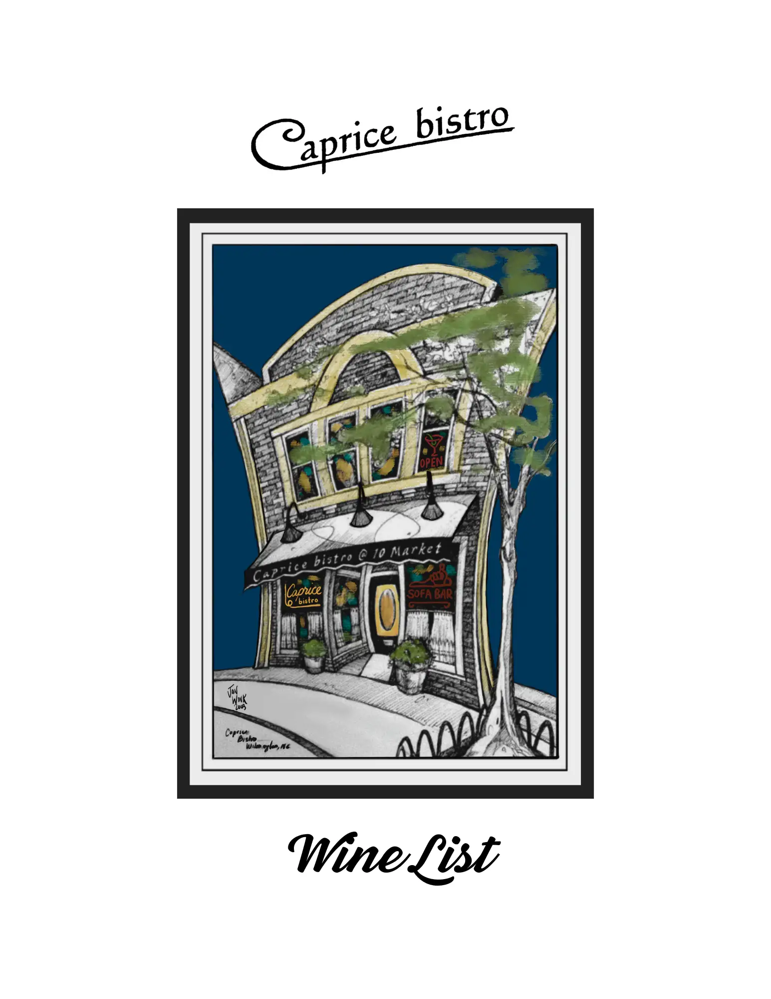 Wine Menu